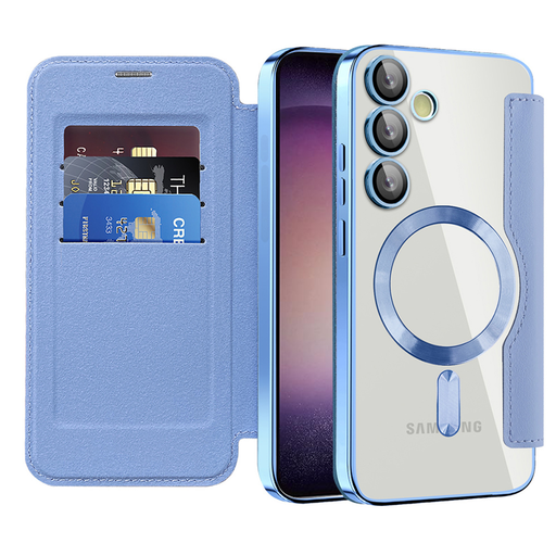  Techsuit - SmartMag könyv tok - Samsung Galaxy S23 - Világoskék