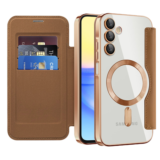 Techsuit - SmartMag Könyv Tok - Samsung Galaxy A15 4G / A15 5G - Barna tok Techsuit - SmartMag Könyv Tok - Samsung Galaxy A15 4G / A15 5G - Barna tok