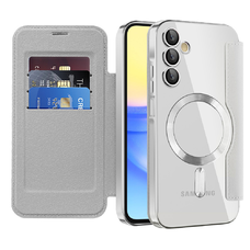  Techsuit - SmartMag könyvtok - Samsung Galaxy A15 4G / A15 5G - Szürke tok