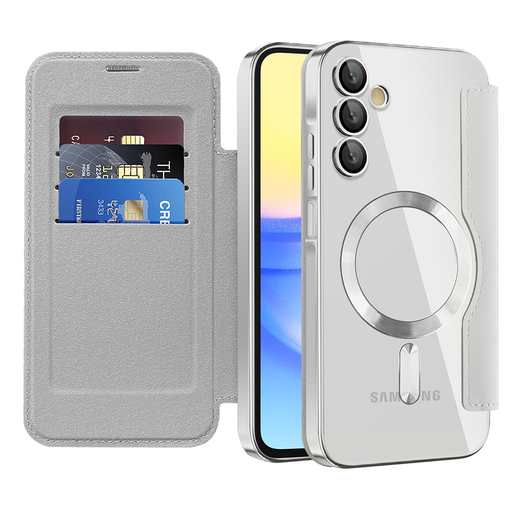 Techsuit - SmartMag könyvtok - Samsung Galaxy A15 4G / A15 5G - Szürke tok Techsuit - SmartMag könyvtok - Samsung Galaxy A15 4G / A15 5G - Szürke tok