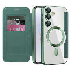  Techsuit - SmartMag könyvtok - Samsung Galaxy A35 5G - Zöld tok