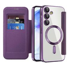  Techsuit - SmartMag Könyv Tok - Samsung Galaxy A55 5G - Lila tok