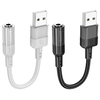 HOCO adapter AUX USB-ről 3,5 mm-es Jack csatlakozóra (női) Spirit LS37 fekete - 2. kép