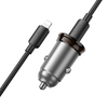 HOCO autós töltő Type C + kábel Type C - Lightning PD QC 30W NZ16 fém szürke - 2. kép