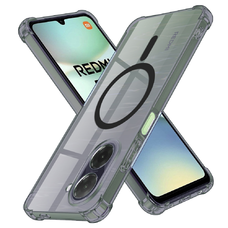  Techsuit - Sokkvédett átlátszó szilikon MagSafe tok - Xiaomi Redmi A5 4G (Standard) - Füstfekete