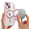  Techsuit - SmartMag Könyvtok - iPhone 15 - Rózsaszín tok - 4. kép