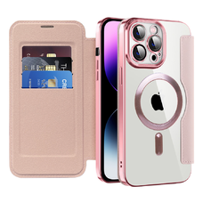  Techsuit - SmartMag könyvtok - iPhone 14 Pro Max - Rózsaszín tok