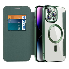  Techsuit - SmartMag Könyvtok - iPhone 14 Pro Max - Zöld tok