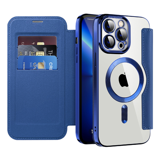 Techsuit - SmartMag könyv tok - iPhone 13 Pro - Kék Techsuit - SmartMag könyv tok - iPhone 13 Pro - Kék