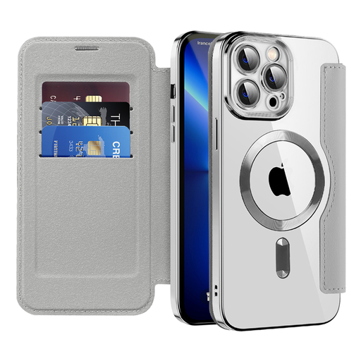 Techsuit - SmartMag Könyv Tok - iPhone 13 Pro - Szürke tok Techsuit - SmartMag Könyv Tok - iPhone 13 Pro - Szürke tok