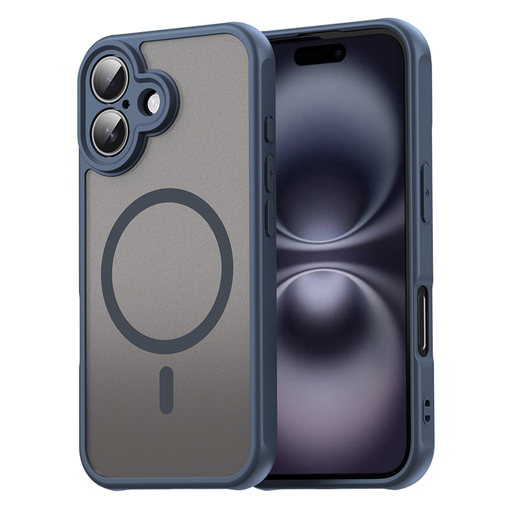 Techsuit - HaloFrost II MagSafe - iPhone 16 Plus - Sötétkék tok