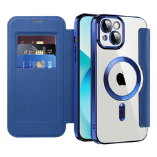 Techsuit - SmartMag könyv tok - iPhone 13 - Kék