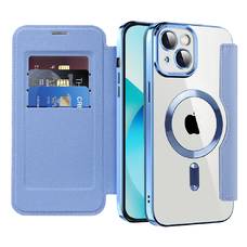 Techsuit - SmartMag könyv tok - iPhone 13 - Világoskék
