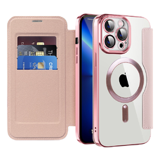 Techsuit - SmartMag könyvtok - iPhone 13 Pro Max - Rózsaszín tok