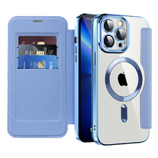 Techsuit - SmartMag könyv tok - iPhone 13 Pro Max - Világoskék