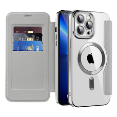 Techsuit - SmartMag Könyv Tok - iPhone 13 Pro Max - Szürke tok