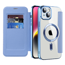Techsuit - SmartMag könyv tok - iPhone 14 Plus - Világoskék