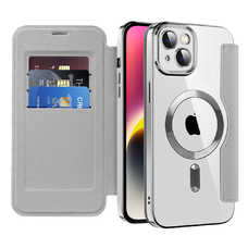 Techsuit - SmartMag Könyvtok - iPhone 14 Plus - Szürke tok