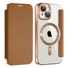 Techsuit - SmartMag Könyvtok - iPhone 15 Plus - Barna tok - 0. kép