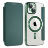 Techsuit - SmartMag könyvtok - iPhone 15 Plus - Zöld tok - 0. kép