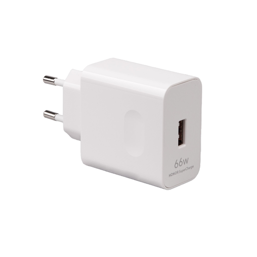 HN-110600E00 Honor Super Charge USB-A utazó töltő 66W Fehér (Szerviz csomag)