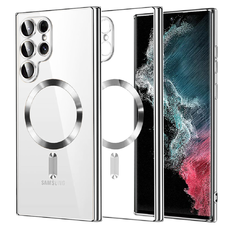  Techsuit - Luxus Kristály MagSafe - Samsung Galaxy S22 Ultra 5G - Ezüst tok