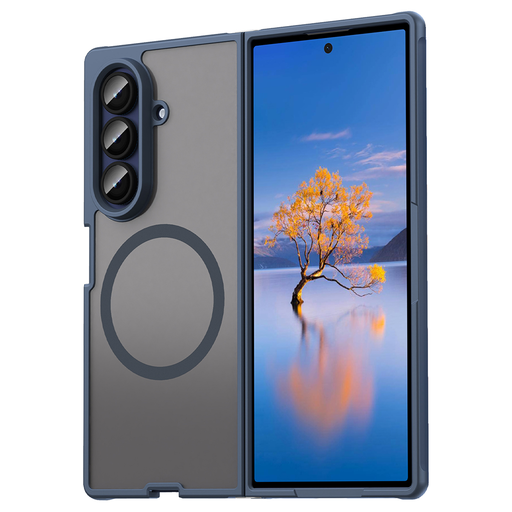 Techsuit - HaloFrost II MagSafe - Samsung Galaxy Z Fold7 - Sötétkék tok Techsuit - HaloFrost II MagSafe - Samsung Galaxy Z Fold7 - Sötétkék tok