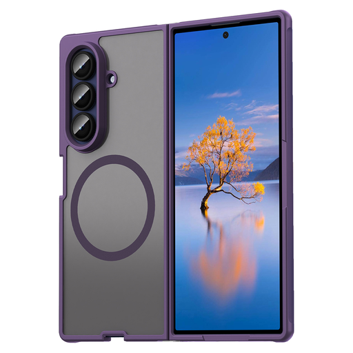 Techsuit - HaloFrost II MagSafe - Samsung Galaxy Z Fold7 - Lila tok Techsuit - HaloFrost II MagSafe - Samsung Galaxy Z Fold7 - Lila tok
