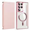  Techsuit - SmartMag könyvtok - Samsung Galaxy S22 Ultra 5G - Pink tok - 0. kép