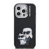 Karl Lagerfeld IML Aquarelle Karl és Choupette tok iPhone 15 Pro Max fekete tok - 1. kép