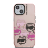 Karl Lagerfeld IML Multi K&CH Heads tok iPhone 15 Pink - 1. kép