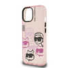 Karl Lagerfeld IML Multi K&CH Heads tok iPhone 15 Pink - 3. kép