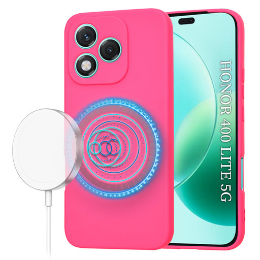 Techsuit - SoftFlex MagSafe - Honor 400 Lite - Forró Pink tok Techsuit - SoftFlex MagSafe - Honor 400 Lite - Forró Pink tok