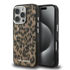 Karl Lagerfeld IML Leopard MagSafe tok iPhone 16 Pro Barna tok