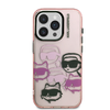 Karl Lagerfeld IML Multi K&CH Heads tok iPhone 15 Pro Max Pink - 1. kép