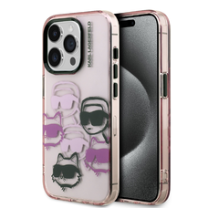 Karl Lagerfeld IML Multi K&CH Heads tok iPhone 15 Pro Max Pink