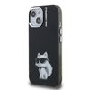 Karl Lagerfeld IML Aquarelle Choupette tok iPhone 15-höz fekete - 0. kép