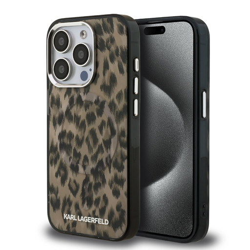 Karl Lagerfeld IML Leopard MagSafe iPhone 15 Pro Max tok Barna tok Karl Lagerfeld IML Leopard MagSafe iPhone 15 Pro Max tok Barna tok