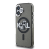 Karl Lagerfeld IML Glitter Karl and Choupette Sketch MagSafe tok iPhone 16 fekete tok - 0. kép