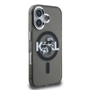 Karl Lagerfeld IML Glitter Karl and Choupette Sketch MagSafe tok iPhone 16 fekete tok - 2. kép