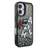 Karl Lagerfeld Liquid Glitter Scattered Choupette tok iPhone 16 fekete - 2. kép