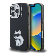 Karl Lagerfeld IML Aquarelle Choupette tok iPhone 16 Pro fekete
