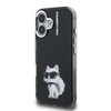 Karl Lagerfeld IML Aquarelle Choupette tok iPhone 16-hoz fekete - 0. kép