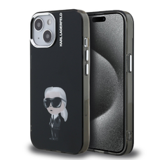 Karl Lagerfeld IML Aquarelle Karl tok iPhone 15-höz fekete