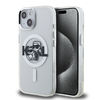  iPhone 15 átlátszó tok Karl Lagerfeld IML Glitter Karl and Choupette Sketch MagSafe tok thumbnail