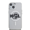 Karl Lagerfeld IML Glitter Karl and Choupette Sketch MagSafe tok iPhone 15 átlátszó tok - 1. kép