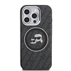Karl Lagerfeld IML K&CH Heads Repeated Logo MagSafe iPhone 15 Pro Max fekete tok - 1. kép
