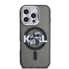 Karl Lagerfeld IML Glitter Karl and Choupette Sketch MagSafe tok iPhone 16 Pro Black tok - 1. kép