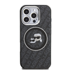 Karl Lagerfeld IML K&CH Heads Repeated Logo MagSafe tok iPhone 16 Pro készülékhez, fekete tok - 1. kép