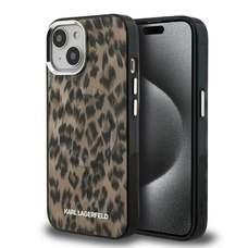 Karl Lagerfeld IML Leopard MagSafe tok iPhone 15-hez Barna